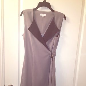 NWOT CALVIN KLEIN GRAY COAT DRESS